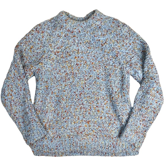 Lou & Grey Women’s Soft Chunky Knit Oversized Turtleneck Sweater Baby Blue Small - Picture 4 of 16